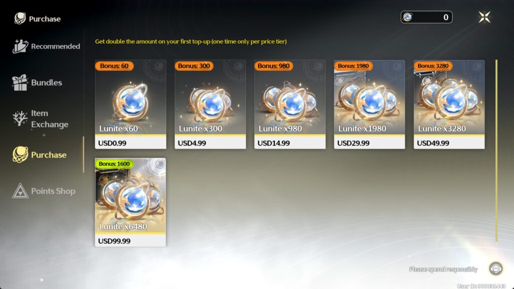 Lunite TopUp in Wuthering Waves Wuthering Waves